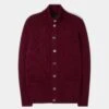 Landford Men's Lambswool Buttoned Jumper In Bordeaux - Regular Fit 2 Landford Men's Lambswool Buttoned Jumper In Bordeaux - Regular Fit -AlanPaine Shop B50U15 LANDFORD BUTTON FRONT LS MOCK NECK BORDEAUX 01