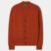 Kinloch Men's Shetland Wool Cardigan In Saffron 2 Kinloch Men's Shetland Wool Cardigan In Saffron -AlanPaine Shop B65B58 SHETLAND CARDIGAN SAFFRON 01