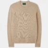 Kinnadie Supersoft Shetland Almond Jumper - Regular Fit -AlanPaine Shop B65U08 KINNADIE SHETLAND LONG SLEEVE CREW NECK ALMOND 01 53aad826 e3d9 44af 9bb3 63e3d3ee6489
