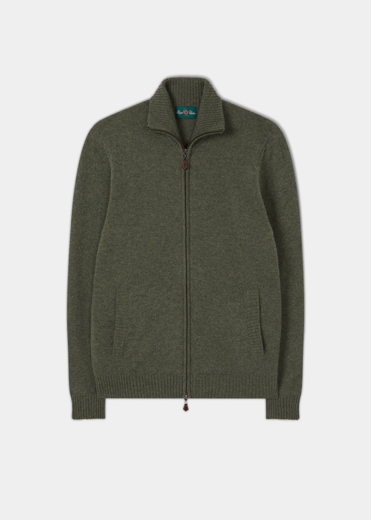 Ballater Lambswool Zipped Jumper In Landscape - Regular Fit 3 Ballater Lambswool Zipped Jumper In Landscape - Regular Fit