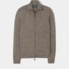 Ballater Lambswool Zipped Jumper In Vole - Regular Fit