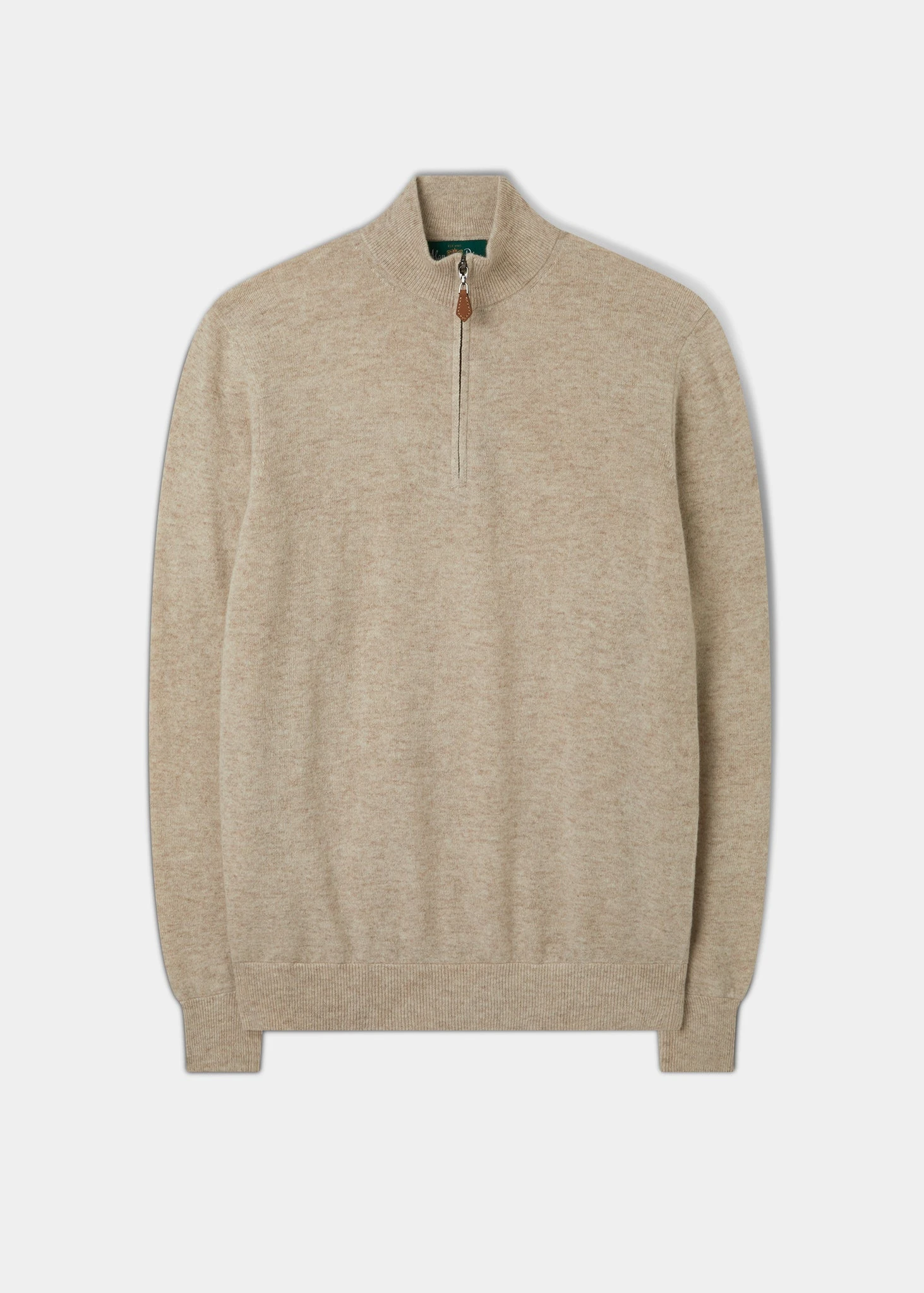 Cairns Geelong Wool 1/4 Zip Jumper In Irish Cream - Regular Fit 3 Cairns Geelong Wool 1/4 Zip Jumper In Irish Cream - Regular Fit