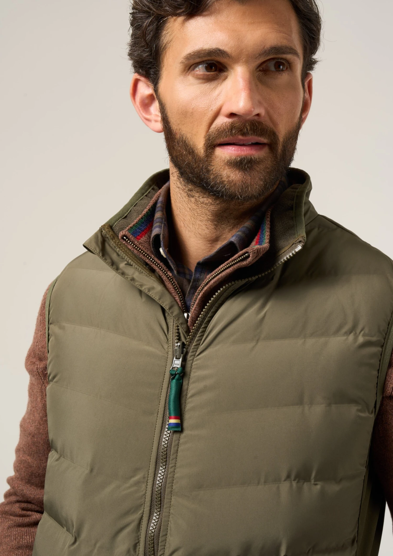 Calsall Men's Hybrid Gilet In Olive - Regular Fit 4 Calsall Men's Hybrid Gilet In Olive - Regular Fit - Image 2
