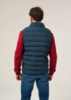 Calsall Men's Hybrid Gilet In Navy - Regular Fit -AlanPaine Shop Calsall Mens Hybrid Quilted Gilet Navy 2