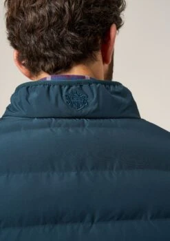 Calsall Men's Hybrid Gilet In Navy - Regular Fit -AlanPaine Shop Calsall Mens Hybrid Quilted Gilet Navy 4