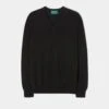 Haddington Cashmere Jumper In Black - Regular Fit 2 Haddington Cashmere Jumper In Black - Regular Fit -AlanPaine Shop Cashmere Sweater Black