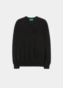 Haddington Cashmere Jumper In Black - Regular Fit