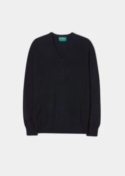 Haddington Cashmere Jumper In Dark Navy - Regular Fit