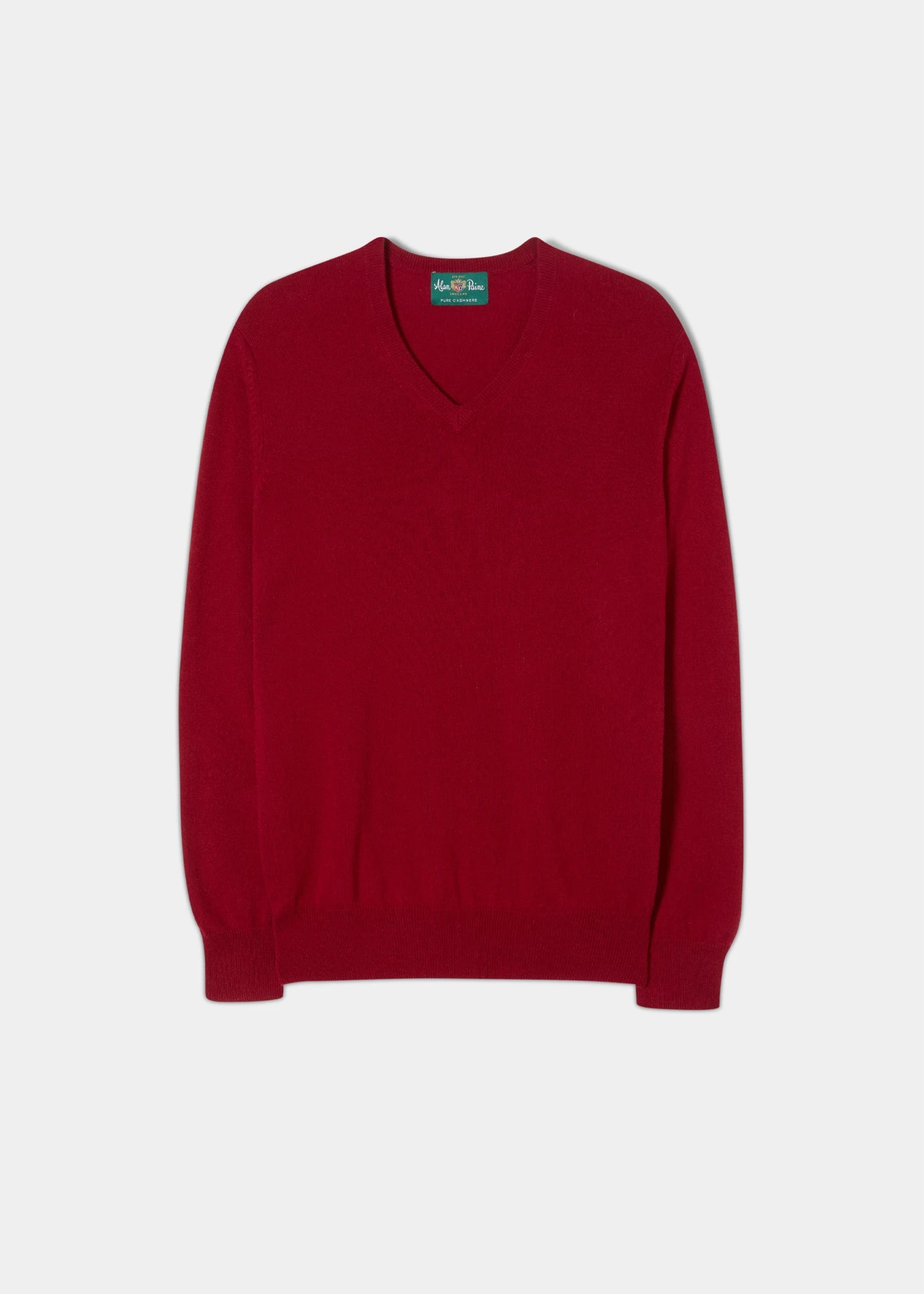 Haddington Cashmere Jumper In Ruby - Regular Fit 3 Haddington Cashmere Jumper In Ruby - Regular Fit