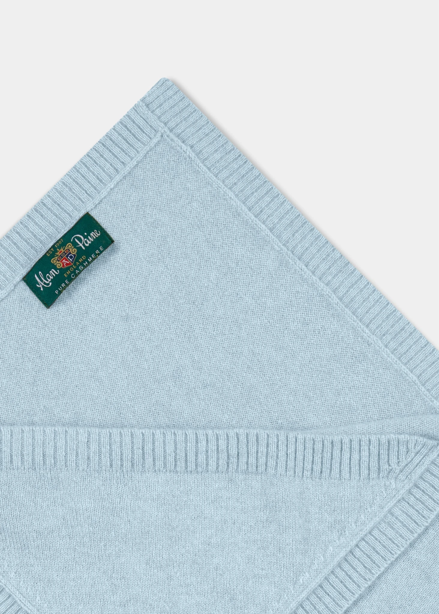 Cashmere Baby Blanket -Baby Blue 4 Cashmere Baby Blanket -Baby Blue - Image 2