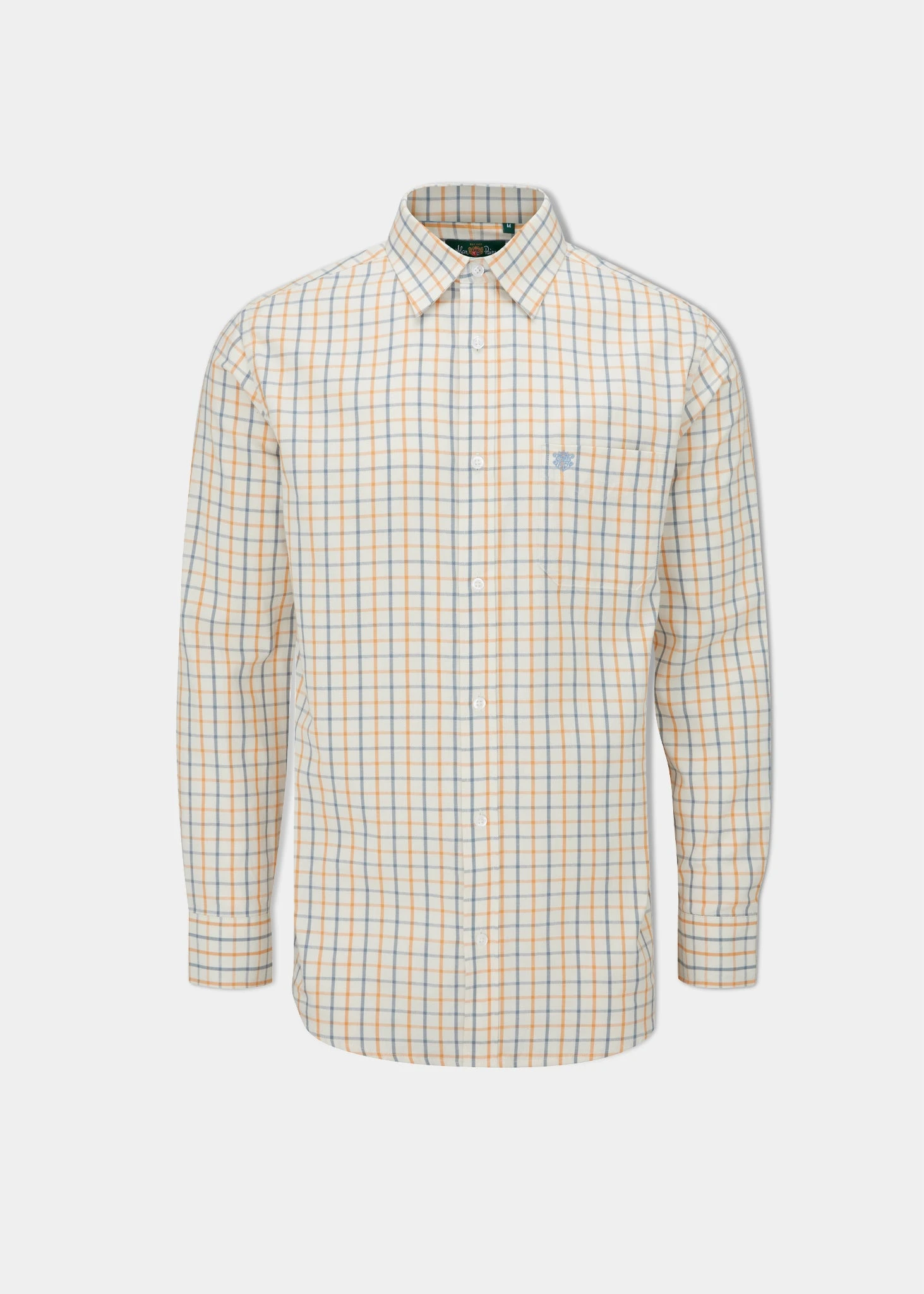 Ilkley Children's Check Country Shirt In Blue And Gold 3 Ilkley Children's Check Country Shirt In Blue And Gold