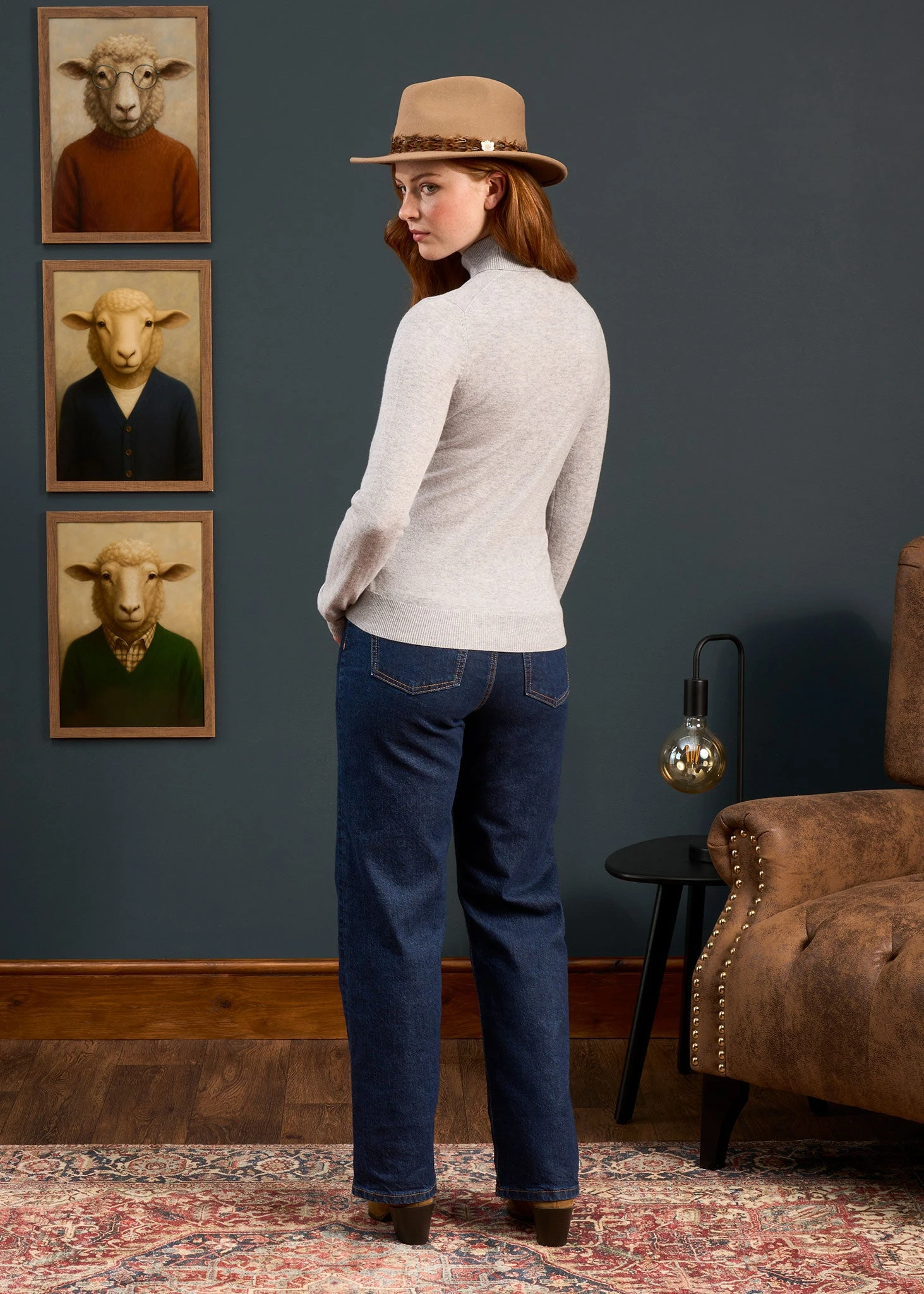 Clara Ladies Wool And Cashmere Roll Neck Jumper In Husky 6 Clara Ladies Wool And Cashmere Roll Neck Jumper In Husky - Image 4