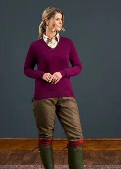 Combrook Ladies Tweed Shooting Breeks In Willow -AlanPaine Shop Combrook Ladies Tweed Breeks Willow 2