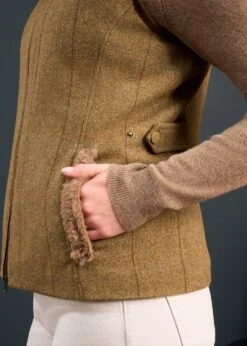 Combrook Ladies Tweed Gilet In Grove - Regular Fit -AlanPaine Shop Combrook Ladies Tweed Gilet Grove 3
