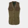 Combrook Ladies Tweed Shooting Waistcoat In Grove - Regular Fit -AlanPaine Shop Combrook Ladies Tweed Shooting Waistcoat Grove
