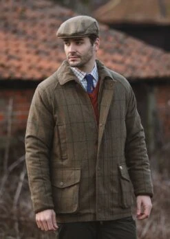 Combrook Men's Waterproof Tweed Coat In Thyme - Regular Fit 10 Combrook Men's Waterproof Tweed Coat In Thyme - Regular Fit -AlanPaine Shop Combrook Mens Tweed Shooting Coat Thyme LH 2