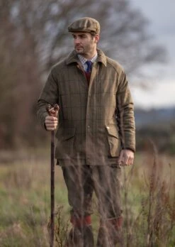 Combrook Men's Waterproof Tweed Coat In Thyme - Regular Fit 13 Combrook Men's Waterproof Tweed Coat In Thyme - Regular Fit -AlanPaine Shop Combrook Mens Tweed Shooting Coat Thyme LH 5