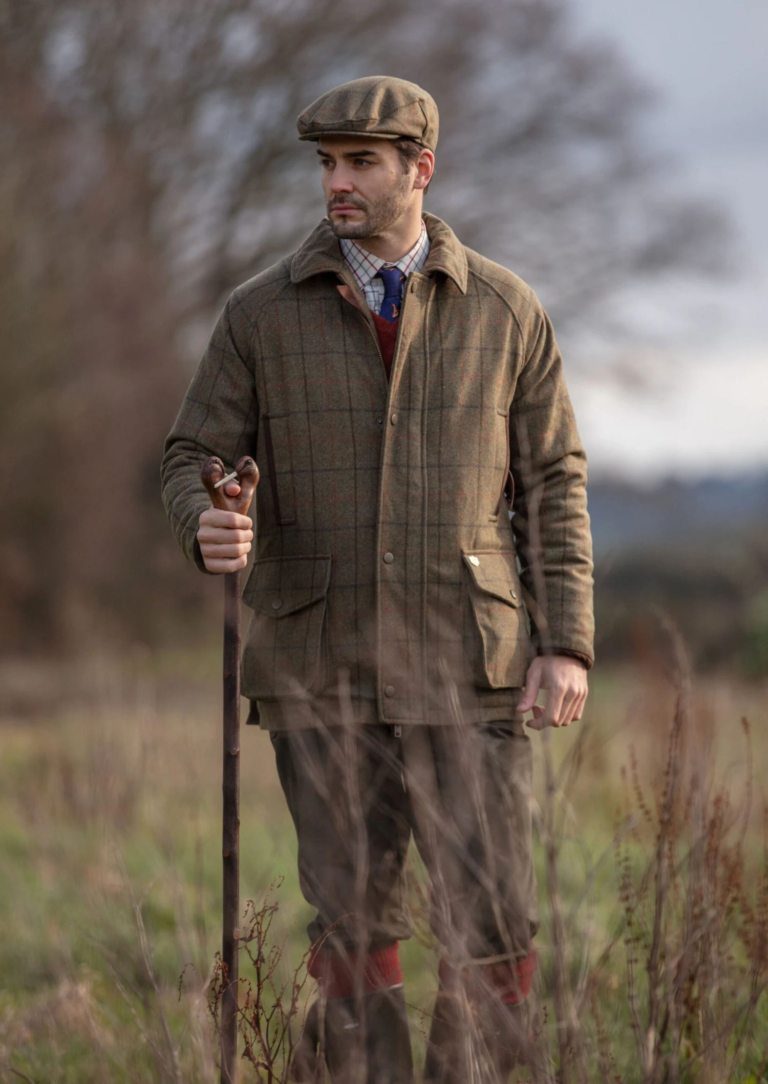 Combrook Men's Waterproof Tweed Coat In Thyme - Regular Fit 8 Combrook Men's Waterproof Tweed Coat In Thyme - Regular Fit - Image 6
