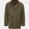 Combrook Men's Tweed Shooting Field Coat In Reed - Shooting Fit -AlanPaine Shop Combrook Mens Tweed Shooting Field Coat Reed