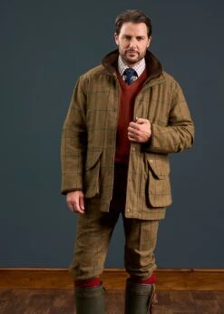 Combrook Men's Tweed Shooting Field Coat In Thyme - Shooting Fit -AlanPaine Shop Combrook Mens Tweed Shooting Field Coat Thyme 1 1135dd75 1011 4ae3 aa46 d9ddb9466196