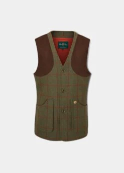 Combrook Men's Tweed Shooting Waistcoat In Reed - Shooting Fit