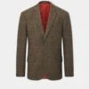 Combrook Men's Tweed Sports Blazer In Teak - Regular Fit -AlanPaine Shop Combrook Mens Tweed Sports Blazer Teak