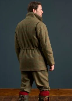 Combrook Men's Tweed Shooting Field Coat In Reed - Shooting Fit -AlanPaine Shop Combrook Mens Tweed Waterproof Field Coat Reed 4