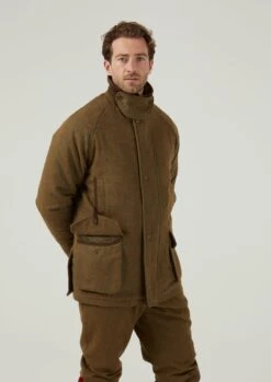 Combrook Men's Waterproof Tweed Coat In Hawthorn - Regular Fit -AlanPaine Shop Combrook Tweed Shooting Coat Hawthorn 1