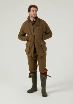 Combrook Men's Waterproof Tweed Coat In Hawthorn - Regular Fit -AlanPaine Shop Combrook Tweed Shooting Coat Hawthorn 2