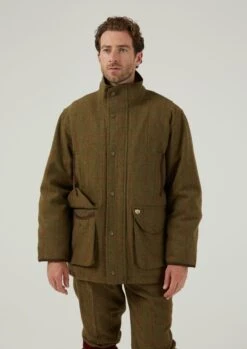 Combrook Men's Tweed Shooting Field Coat In Sage - Shooting Fit -AlanPaine Shop Combrook Tweed Shooting Field Coat Sage 5