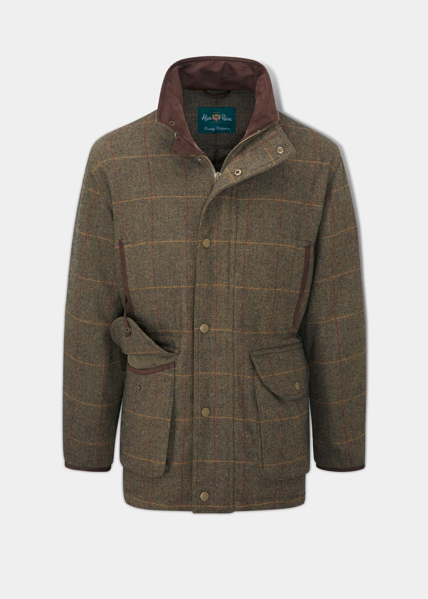 Combrook Men's Tweed Shooting Field Coat In Teak - Shooting Fit 3 Combrook Men's Tweed Shooting Field Coat In Teak - Shooting Fit