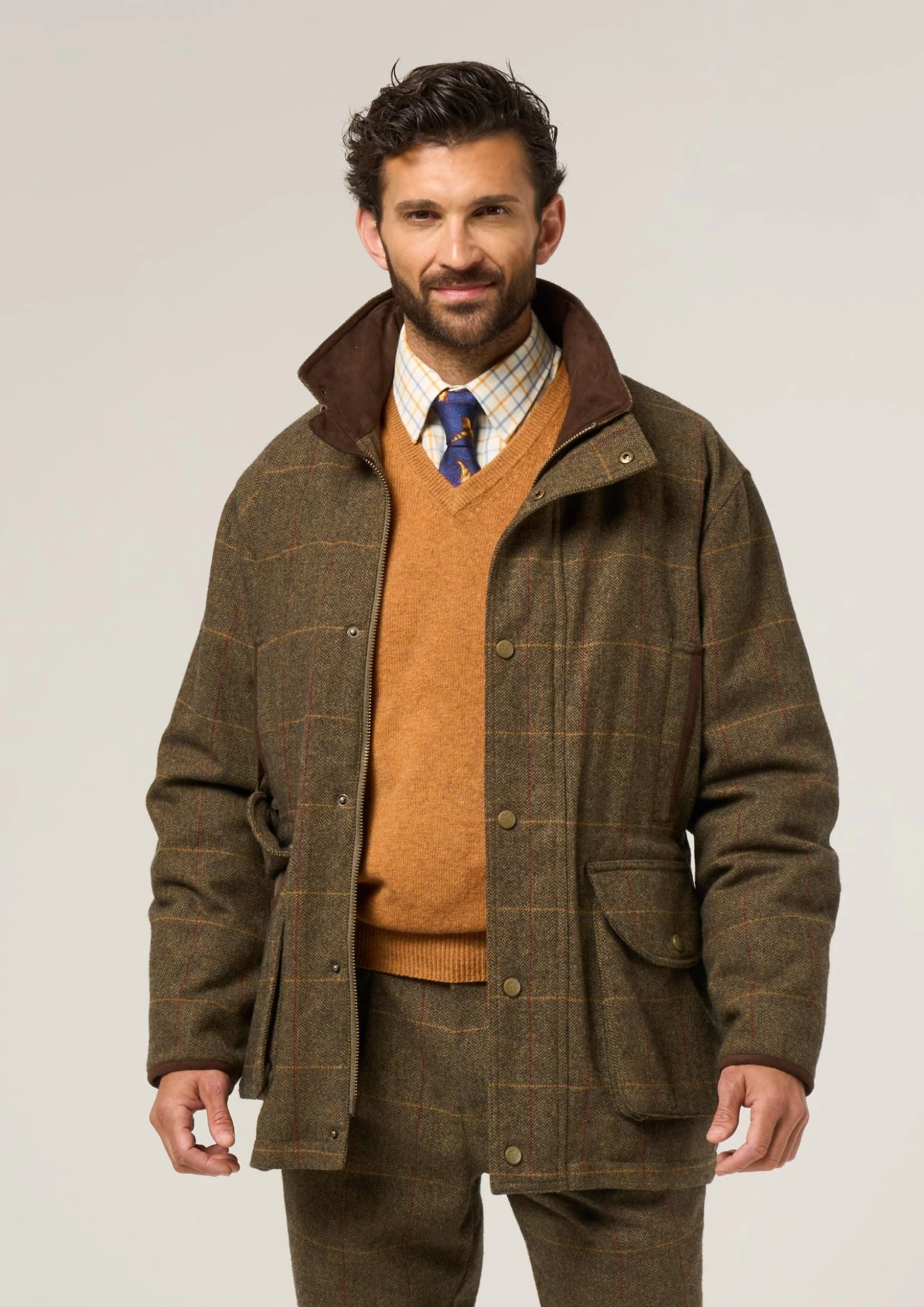 Combrook Men's Tweed Shooting Field Coat In Teak - Shooting Fit 4 Combrook Men's Tweed Shooting Field Coat In Teak - Shooting Fit - Image 2