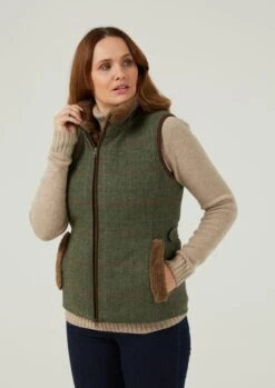 Combrook Ladies Tweed Gilet In Heath - Regular Fit 9 Combrook Ladies Tweed Gilet In Heath - Regular Fit -AlanPaine Shop Combrook Womens Tweed Gilet Heath 3