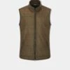 Didsmere Men's Technical Tweed Gilet In Oak - Regular Fit -AlanPaine Shop Didsmere Mens Technical Tweed Gilet Oak