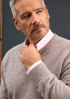 Dorset Men's Lambswool Jumper In Fusion - Classic Fit -AlanPaine Shop Dorset Mens Lambswool Crew Necj Jumper Fusion 2