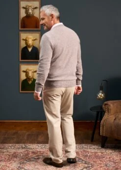 Dorset Men's Lambswool Jumper In Fusion - Classic Fit -AlanPaine Shop Dorset Mens Lambswool Crew Necj Jumper Fusion 4