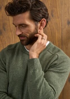 Dorset Men's Lambswool Jumper In Landscape - Classic Fit -AlanPaine Shop Dorset Mens Lambswool Jumper Landscape 6