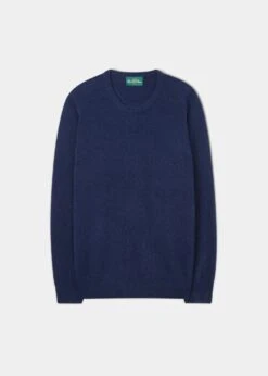 Dorset Men's Lambswool Jumper In Indigo - Classic Fit