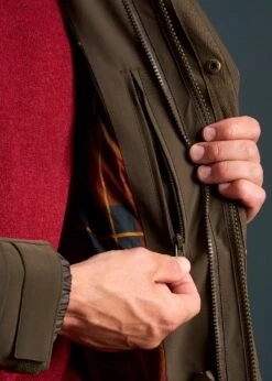 Dunswell Men's Waterproof Field Coat In Olive - Shooting Fit -AlanPaine Shop Dunswell Mens Waterproof Field Coat Olive 6