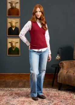 Erin Luxury Vee Neck Tank Top In Berry 9 Erin Luxury Vee Neck Tank Top In Berry -AlanPaine Shop Erin Luxury Vee Neck Tank Top Berry 5