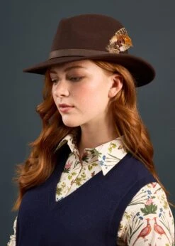 Erin Luxury Vee Neck Tank Top In Dark Navy -AlanPaine Shop Erin Luxury Vee Neck Tank Top Dark Navy 2