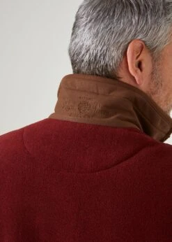 Aylsham Men's Fleece Gilet In Bloodstone - Regular Fit -AlanPaine Shop Fleece Gilet Bloodstone 3