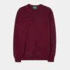 Brisbane Geelong Wool Jumper In Claret - Regular Fit 2 Brisbane Geelong Wool Jumper In Claret - Regular Fit -AlanPaine Shop Geelong Wool Claret Jumper