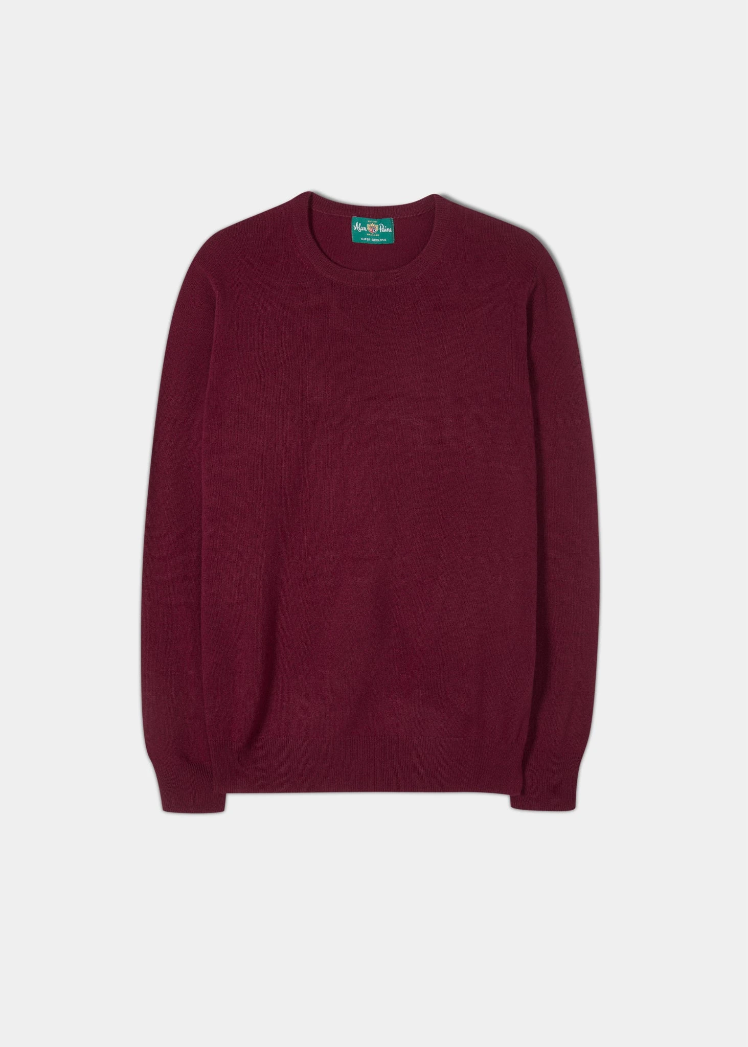 Brisbane Geelong Wool Jumper In Claret - Regular Fit 3 Brisbane Geelong Wool Jumper In Claret - Regular Fit
