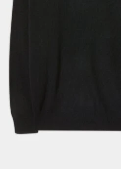 Brisbane Geelong Wool Jumper In Black - Regular Fit -AlanPaine Shop Geelong Wool Jumper Black 3