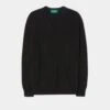 Albury Geelong Wool Jumper In Black - Regular Fit 1 Albury Geelong Wool Jumper In Black - Regular Fit -AlanPaine Shop Geelong Wool Sweater Black