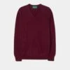 Albury Geelong Wool Jumper In Claret - Regular Fit 2 Albury Geelong Wool Jumper In Claret - Regular Fit -AlanPaine Shop Geelong Wool Sweater Claret