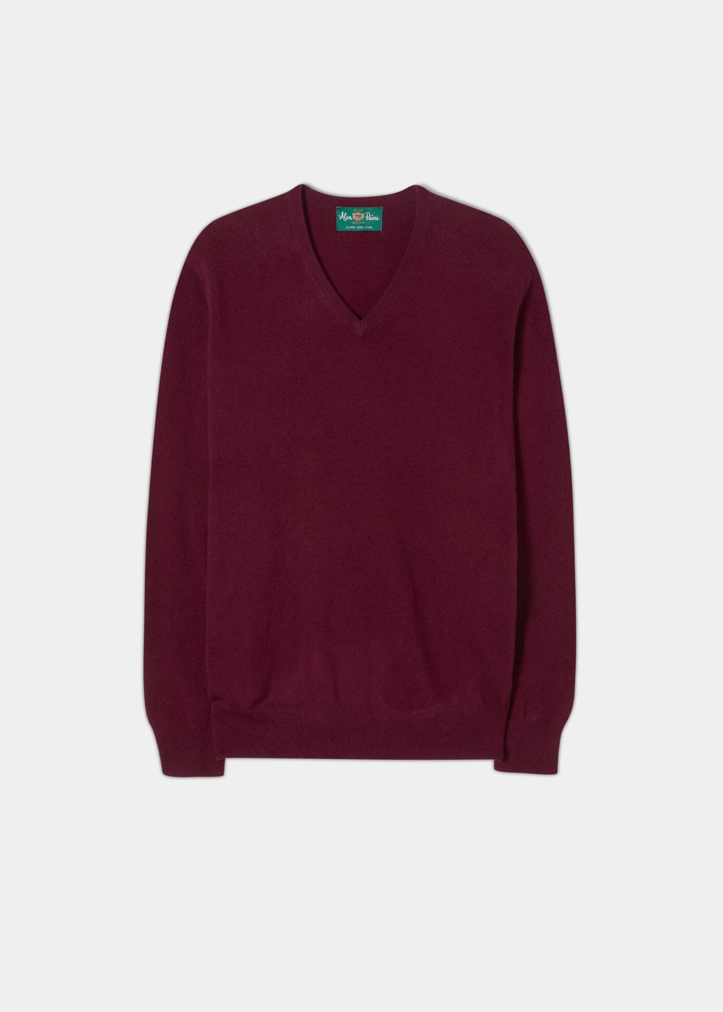 Albury Geelong Wool Jumper In Claret - Regular Fit 3 Albury Geelong Wool Jumper In Claret - Regular Fit