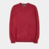 Brisbane Geelong Wool Jumper In Poppy Melange - Regular Fit -AlanPaine Shop Geelong Wool Sweater Poppy 1