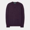Hampshire Lambswool Jumper In Elderberry - Classic Fit 1 Hampshire Lambswool Jumper In Elderberry - Classic Fit -AlanPaine Shop Hampshire Lambswool Jumper Elderberry